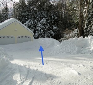 snow plowed driveway