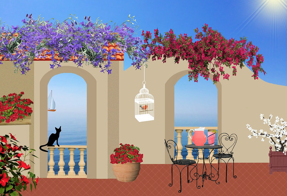 peaceful tranquil sea view