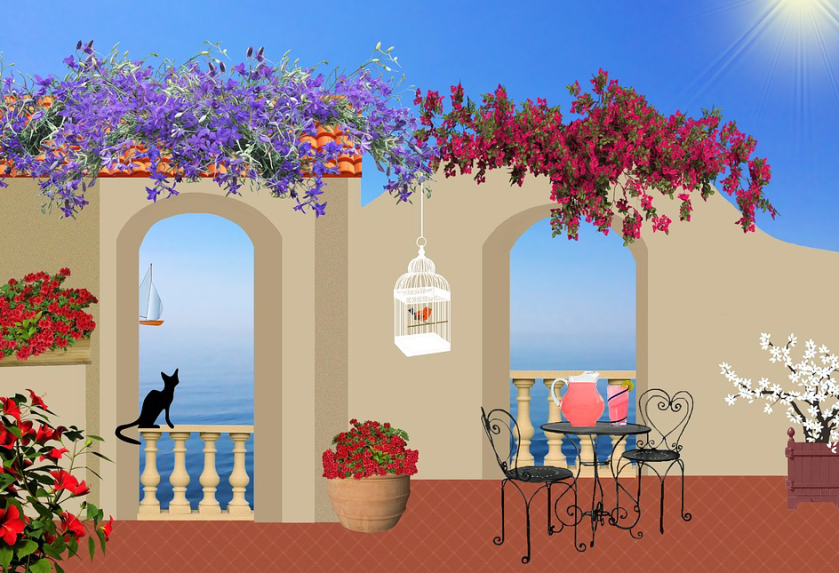 peaceful tranquil sea view