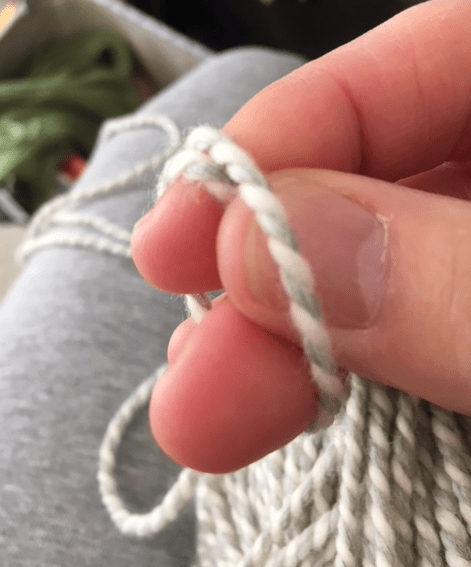 holding yarn