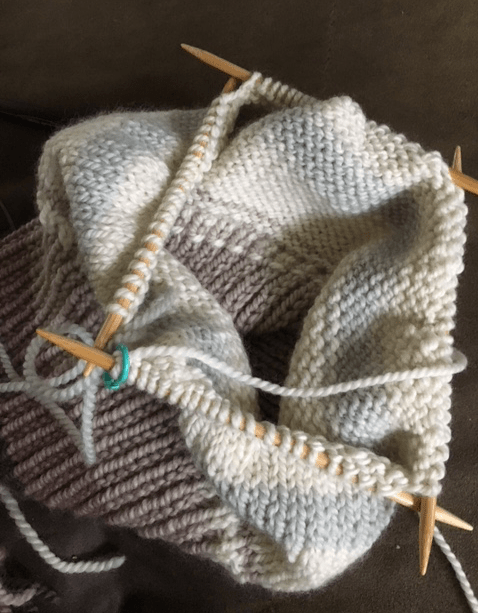 double pointed needles hat knitting