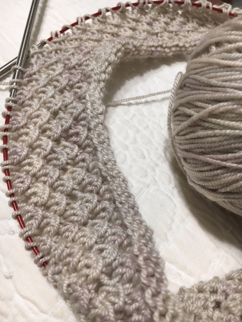 Mrs. Crosby hat box African gray yarn