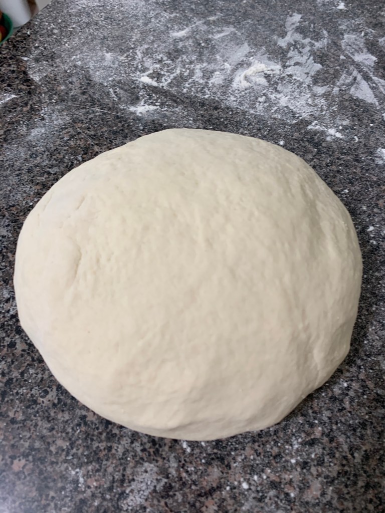 Round dough ball after kneading
