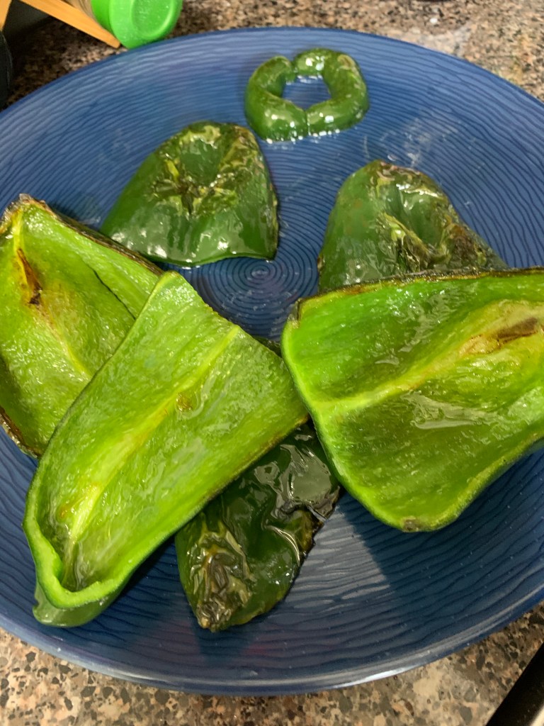 poblano peppers sautéed