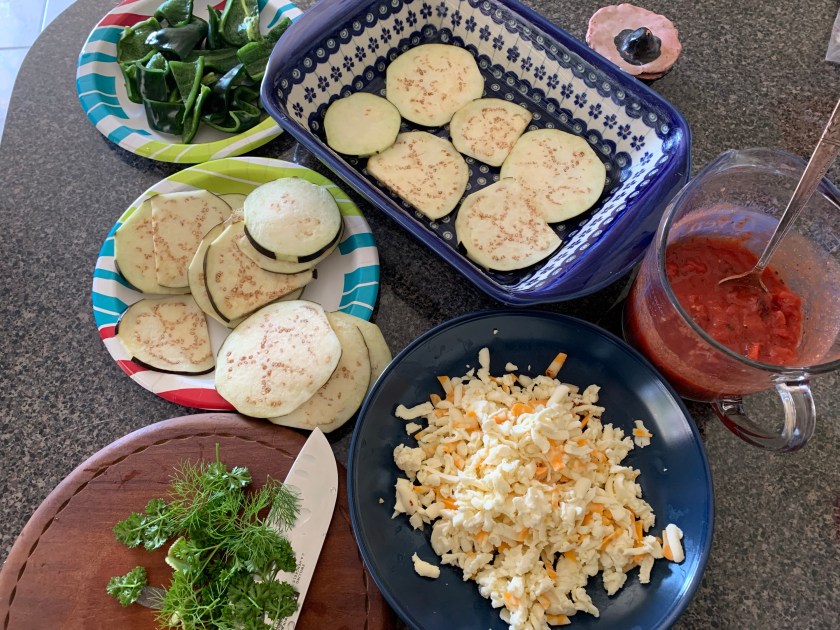 baking keto eggplant casserole meal dish recipe