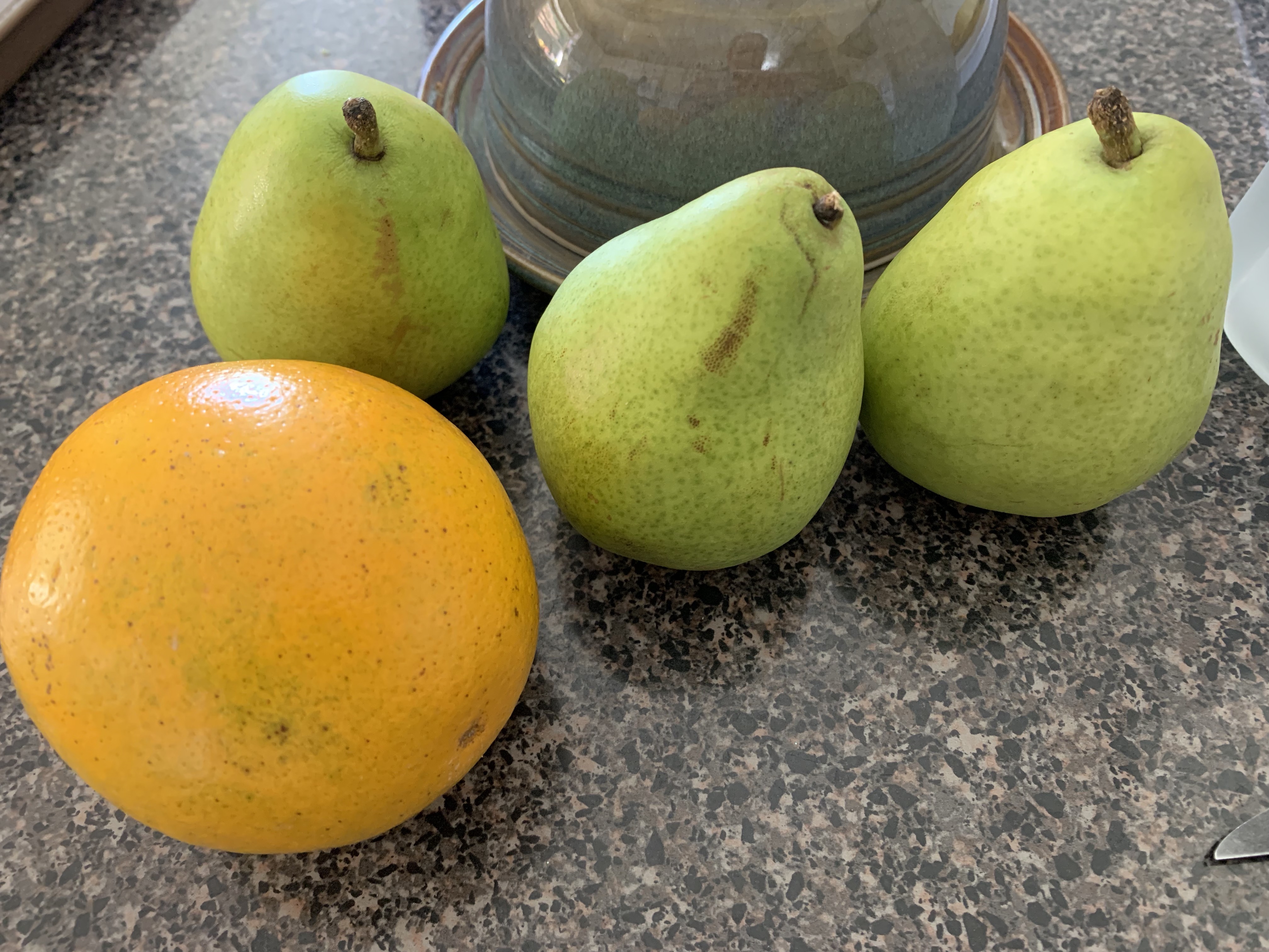 Pears and oranges