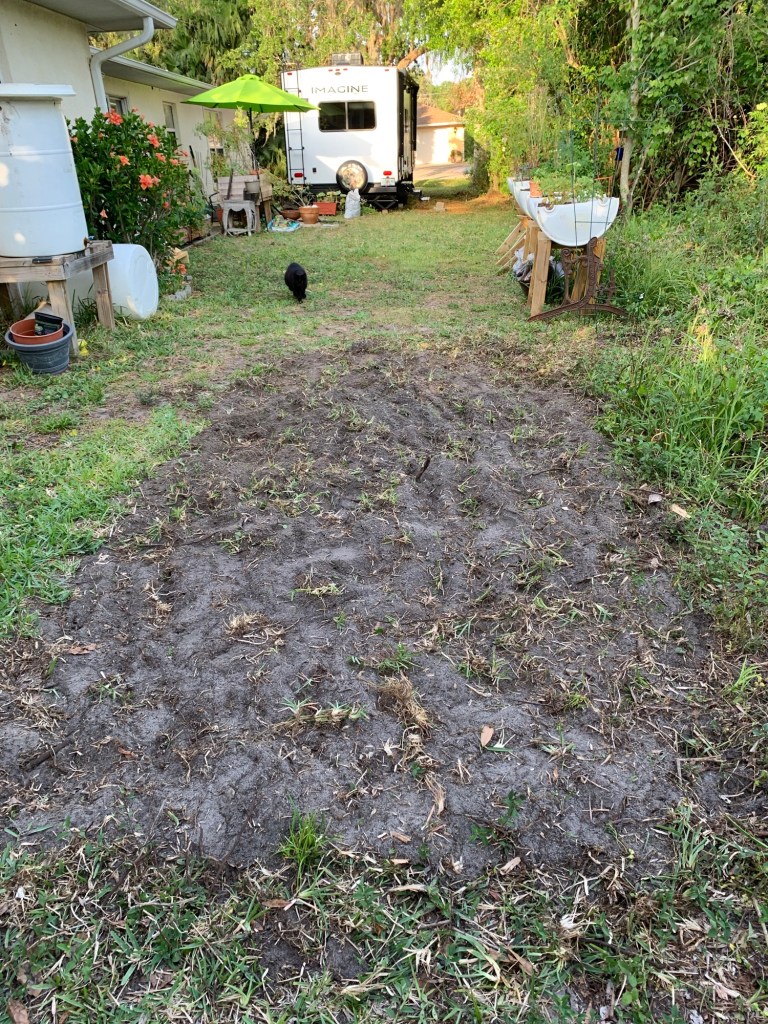garden area tilled earth