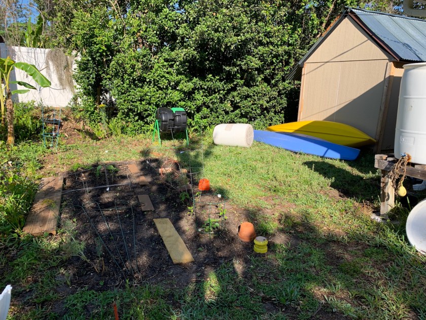 Backyard before second garden