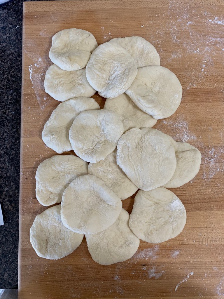 dough circles resting