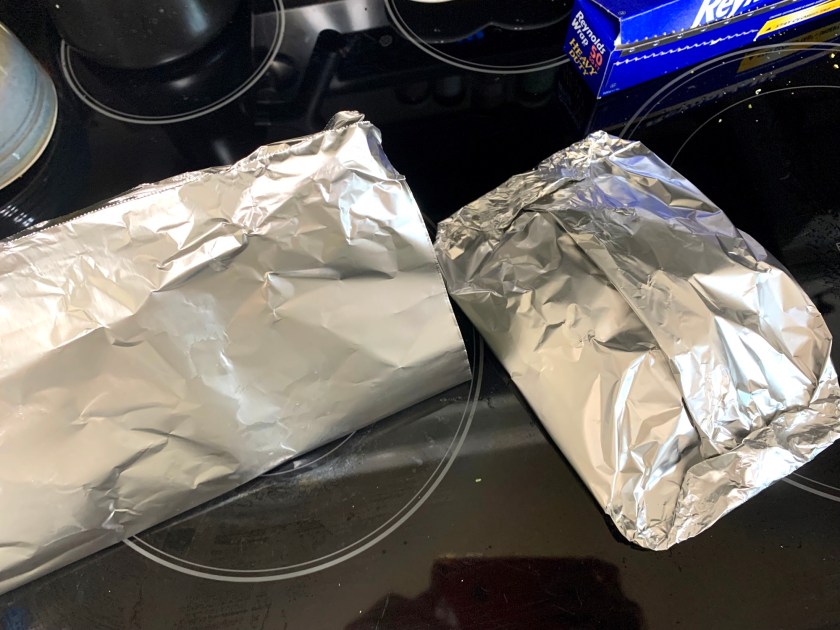wrapping vegetables in foil