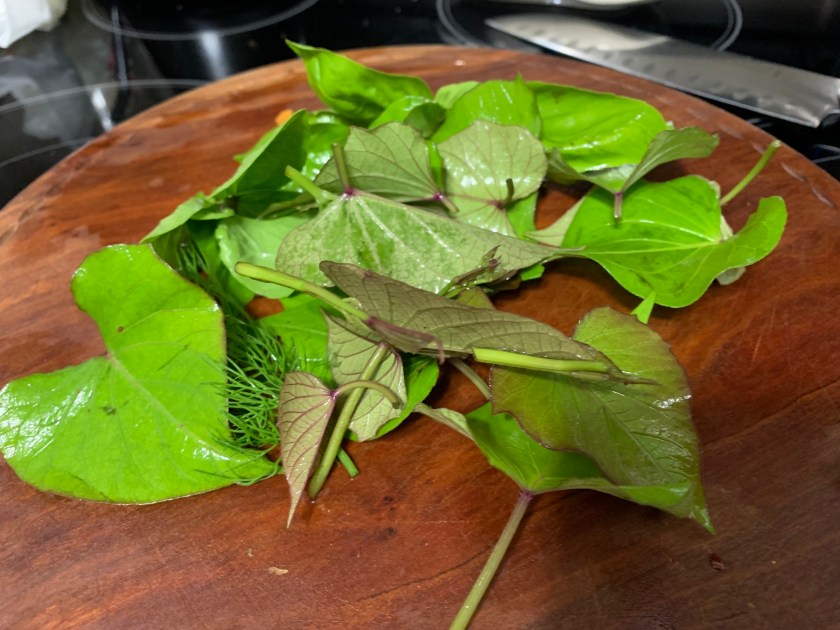 sweet potato leaves