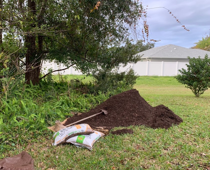 garden dirt pile