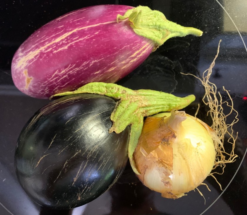 eggplant and onion