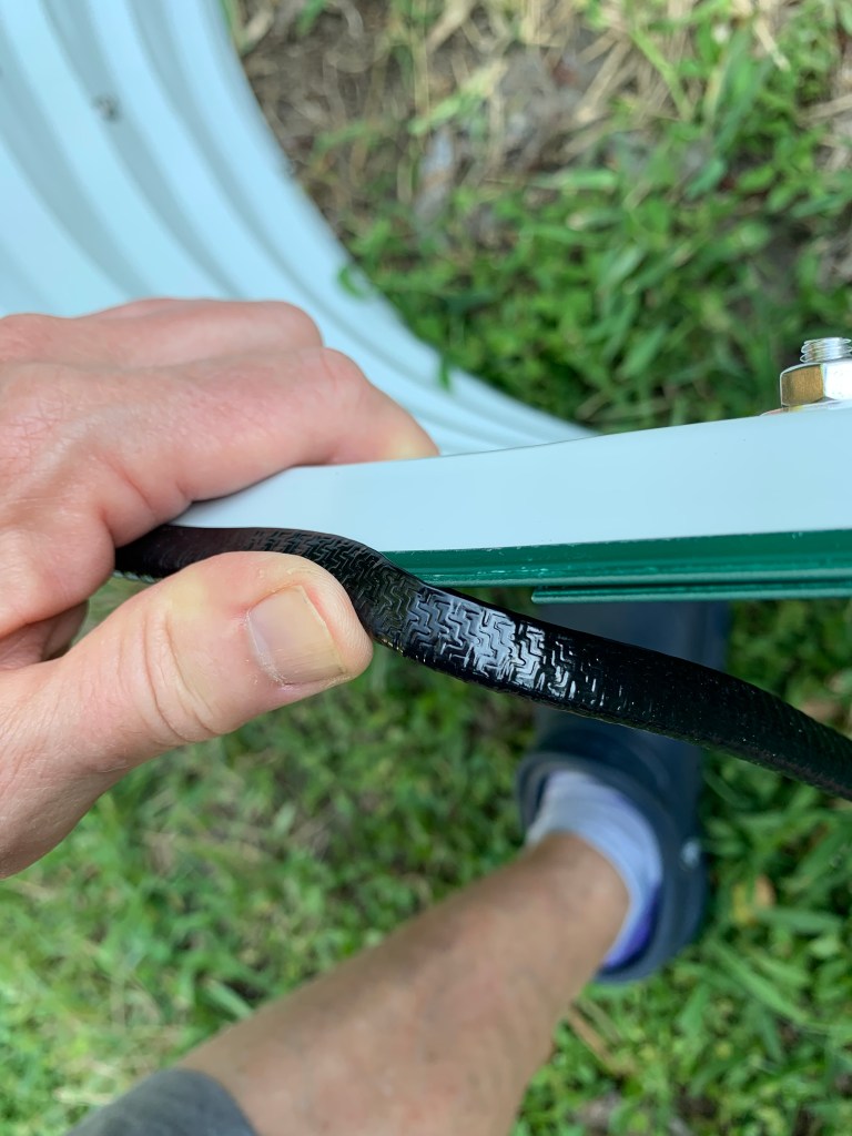 rubber edging on garden bed