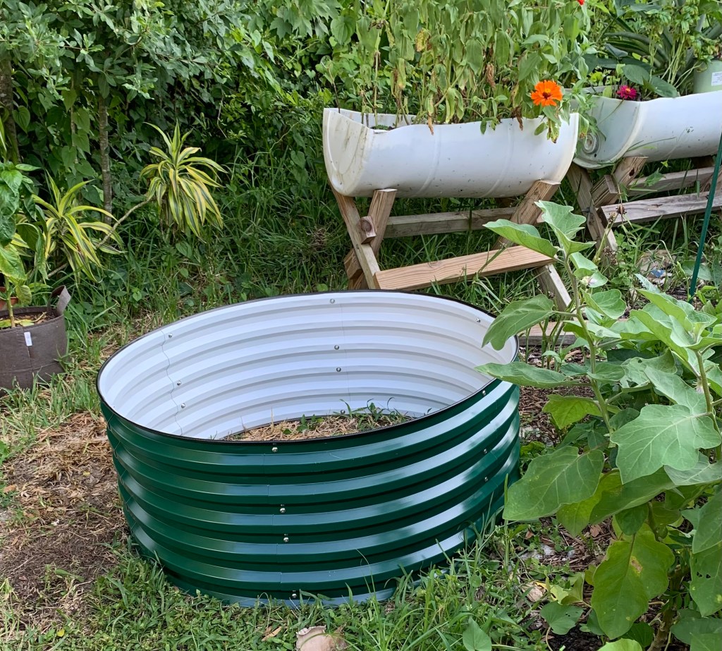 Vegega metal round raised bed