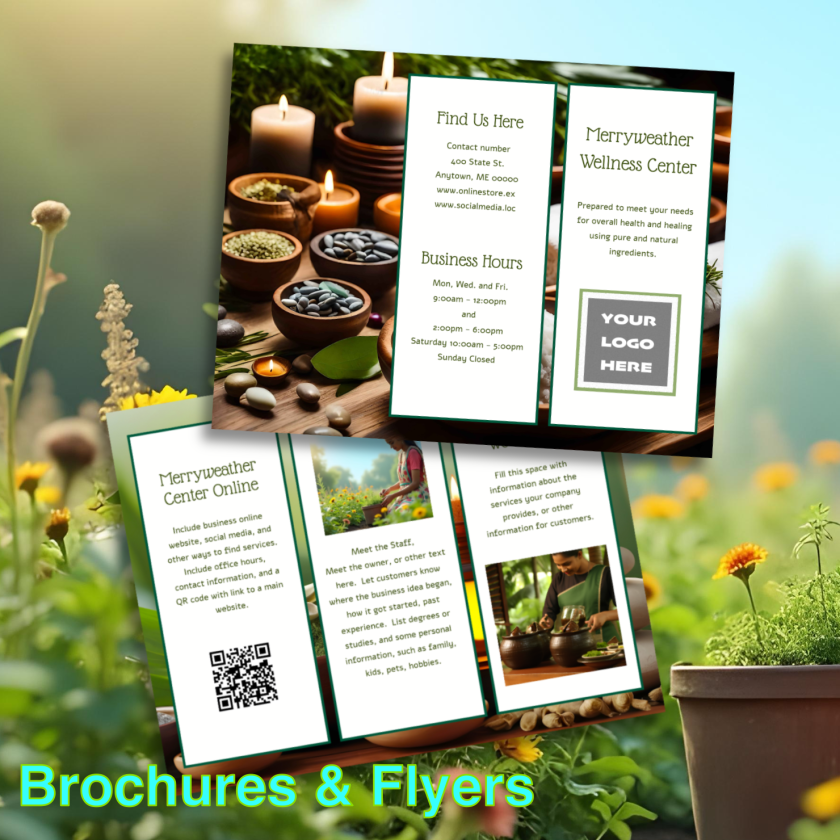 business brochures and flyers