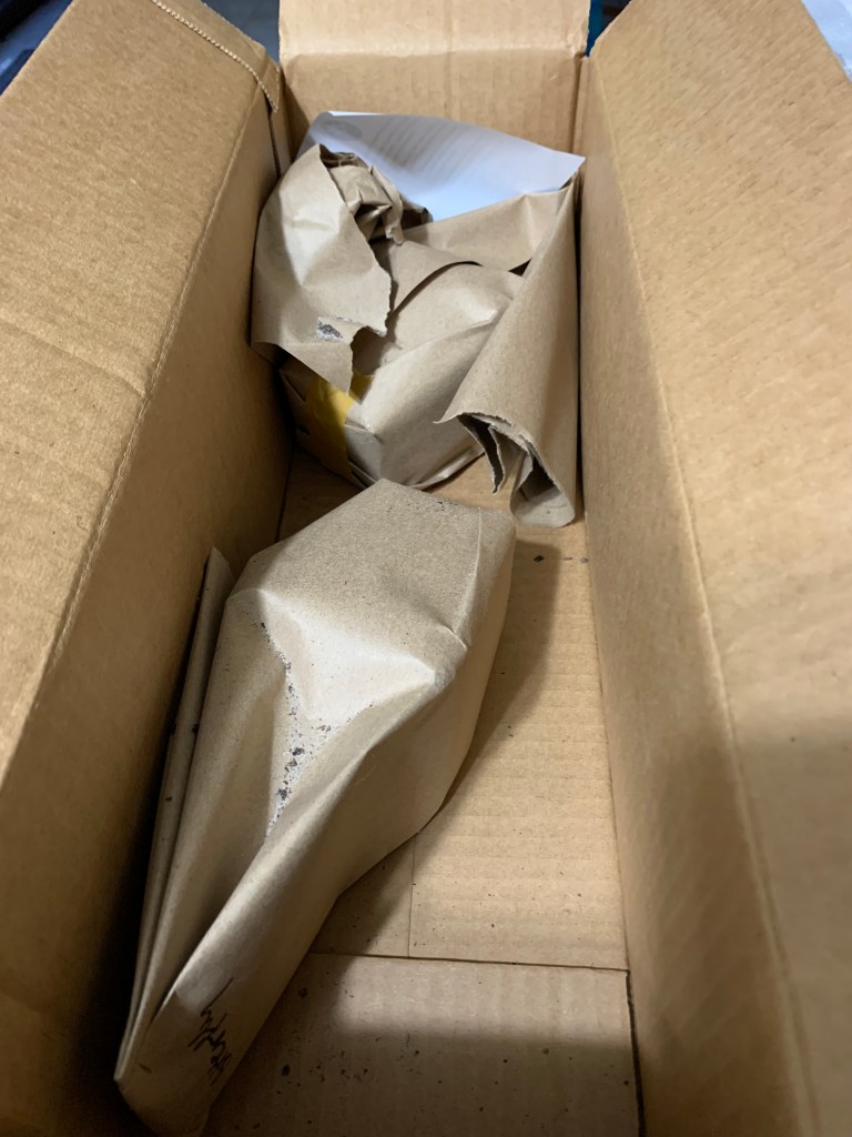 Whitwam organics box with two wrapped plants