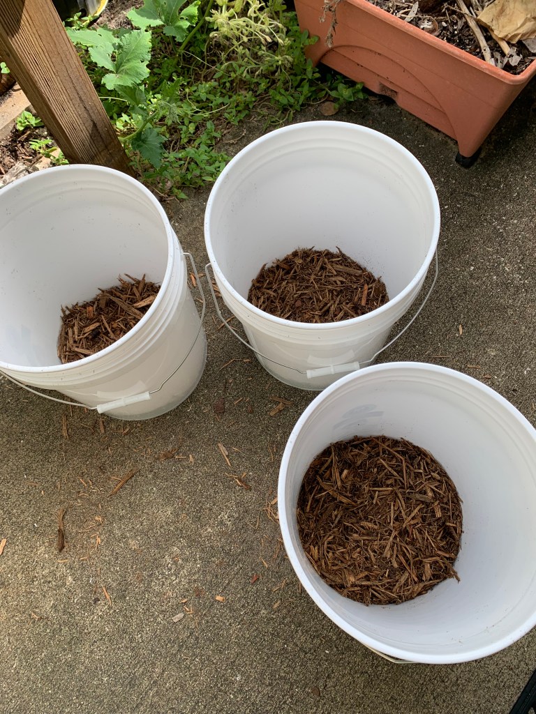 Mulch in the bottom for drainage