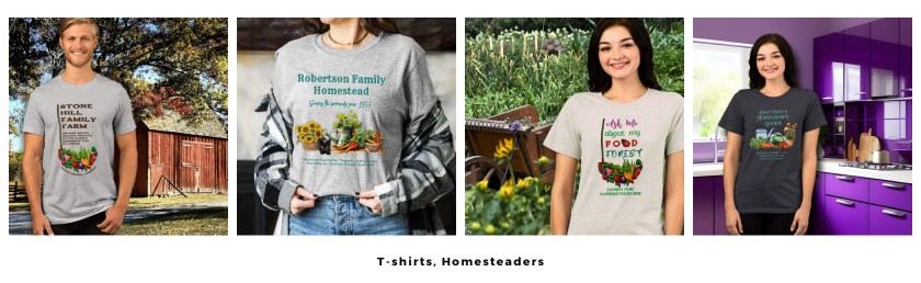Zazzle shop banner to homestead and farm tees