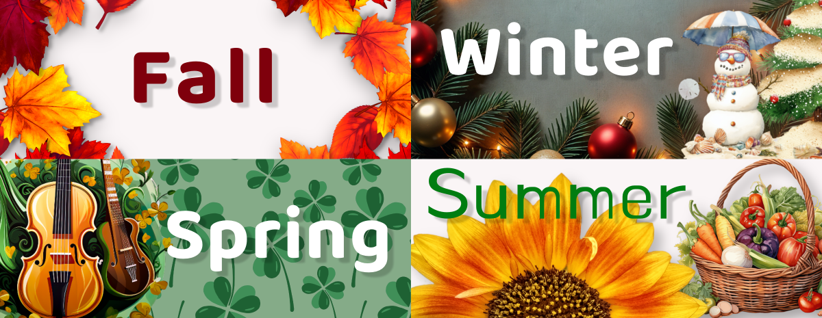 Shop by season, four seasons collection image banner