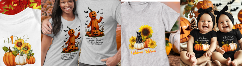 Zazzle store Good Clean Dirt pumpkin clothing banner