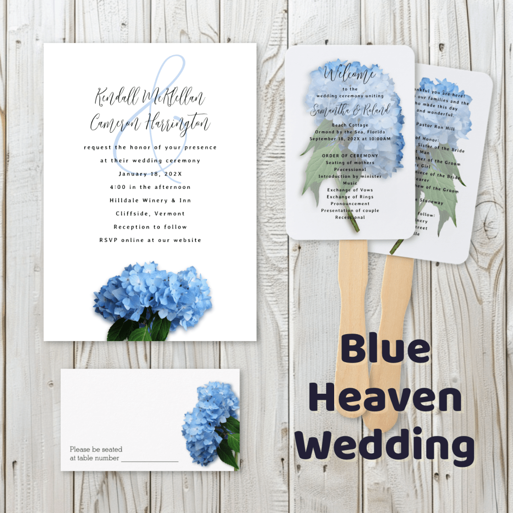 Blue Heaven wedding stationery collection