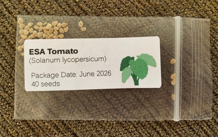ESA tomato seeds packet